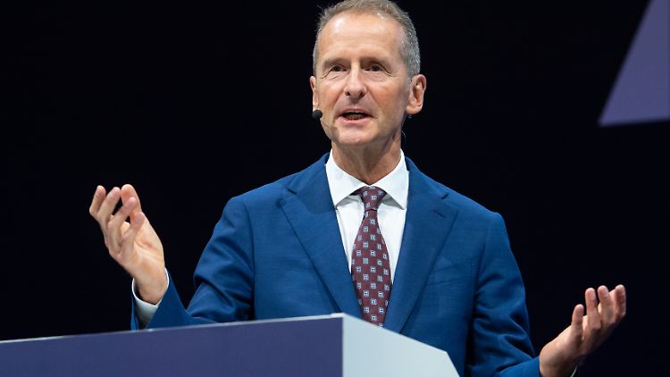 Volkswagen-Chef Diess sprach auf der IAA Mobility.