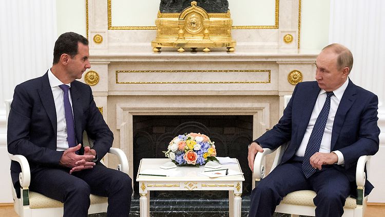 Putin und Assad trafen sich im September 2021 im Kreml.