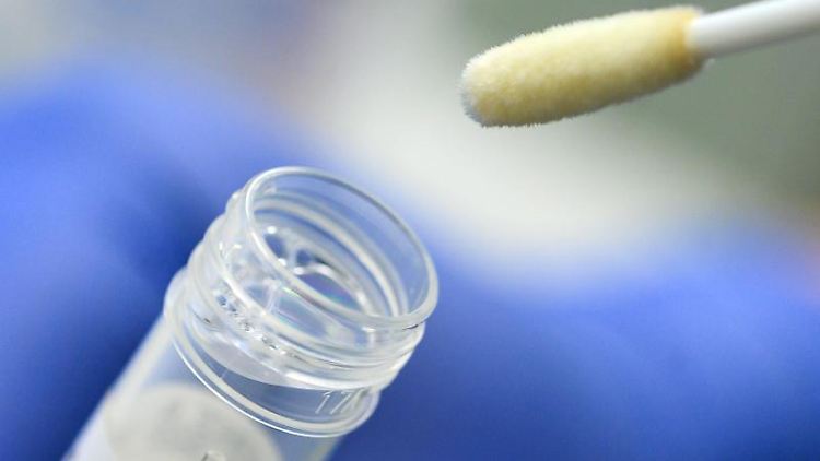 Ein Abstrich für das Testverfahren auf das Coronavirus. 