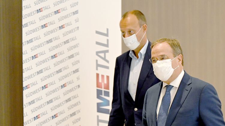 Merz und Laschet stellten so eine Art Zusammenfassung des Wirtschaftsprogramm der Union vor. Tenor: Bürokratie abbauen, Wirtschaft in Ruhe machen lassen.