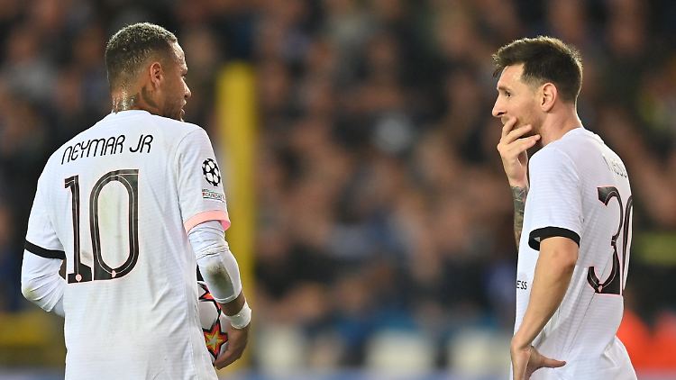 Es ist kompliziert: Neymar und Lionel Messi nehmen vom krassen Außenseiter FC Brügge nur einen Punkt mit zurück nach Paris.