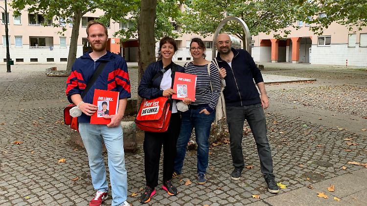 In der Werner-Düttmann-Siedlung geht es für die Linken darum, Leute überhaupt zum Wählen zu bewegen.