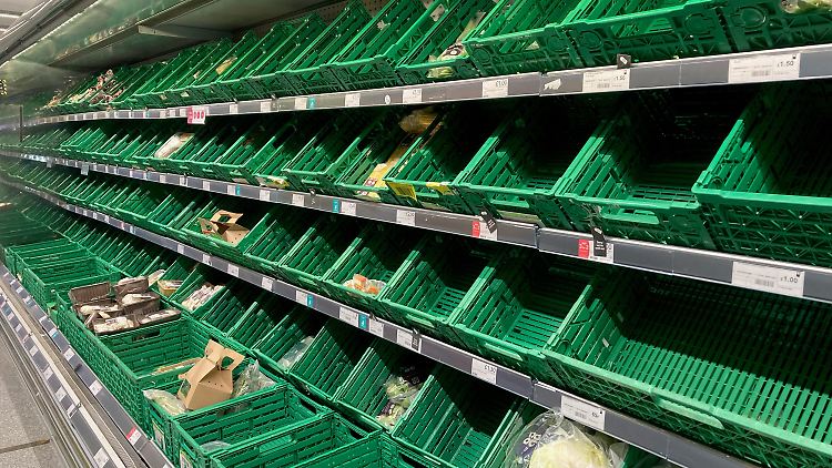 Erste Supermärkte in Großbritannien haben Versorgungsprobleme.