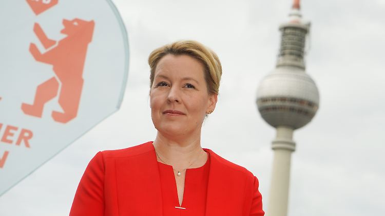 Giffey will als erste Frau in Berlin ins Rote Rathaus einziehen.