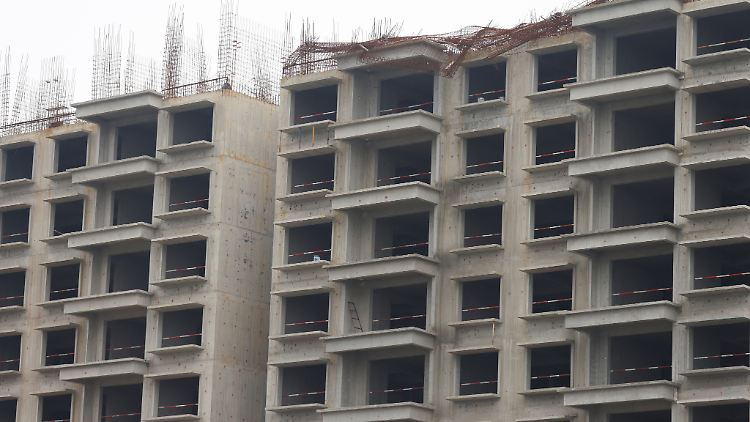 Auf vielen Evergrande-Baustellen ruht die Arbeit seit Wochen. 