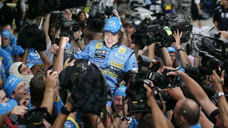 Fernando Alonso ließ sich vor 16 Jahren berechtigterweise feiern.