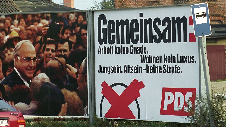 Die Grundmandatsklausel macht 1994 die Wiederwahl von Helmut Kohl zur Zitterpartie.