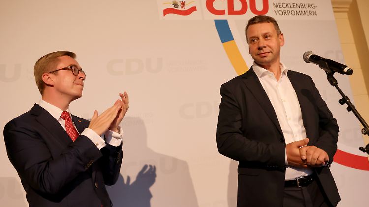 Sack (r.) verlor als MV-Spitzenkandidat der CDU in MV die Wahl. Das Rennen sollte eigentlich Amthor (l.) bestreiten, doch der verfing sich in einer Lobbyaffäre und verlor nun auch sein Bundestagsdirektmandat.