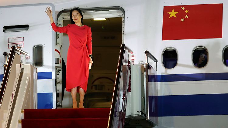 Huawei-Managerin Meng Wanzhou war in China unter Jubel empfangen worden.