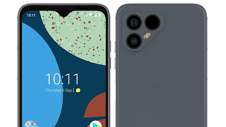 Die abnehmbare Rückseite des Fairphone 4 besteht zu 100 Prozent aus recyceltem Kunststoff.