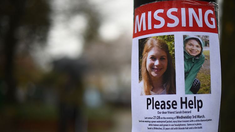 Die Polizei hatte im März tagelang nach Sarah Everard gesucht.