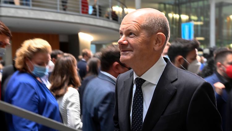 Olaf Scholz blickt nach vorne: Er nimmt vollen Kurs auf die Kanzlerschaft.
