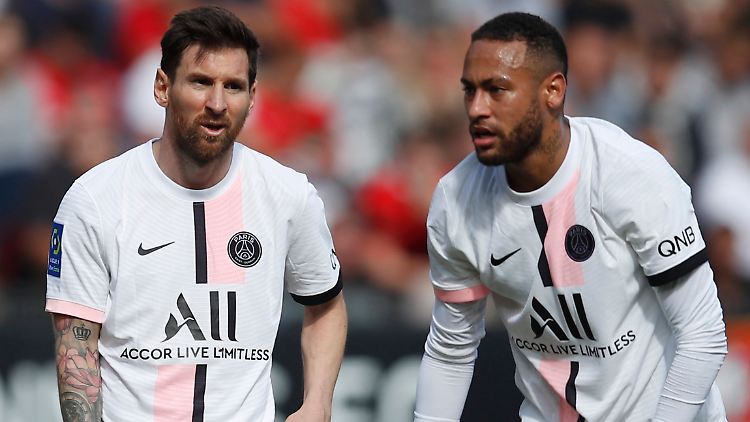 Bedröppelt: Messi und Neymar.