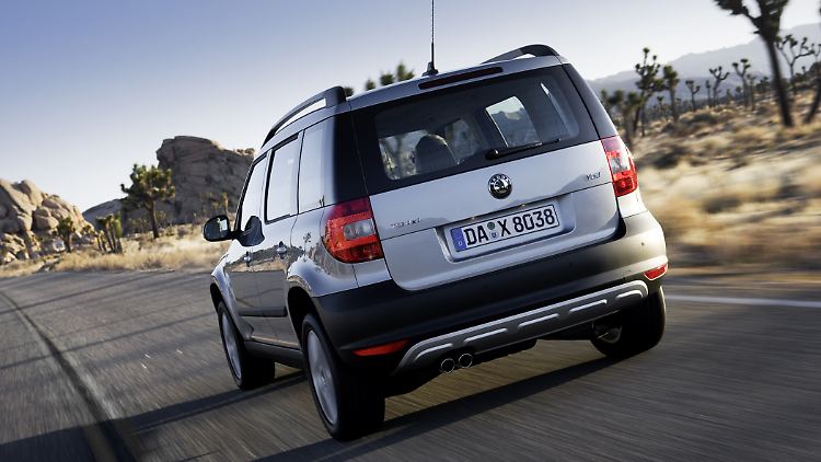 Das Gepäckvolumen unterscheidet sich beim Skoda Yeti kaum von dem des damals aktuellen VW Tiguan, obgleich der um einiges größer war.