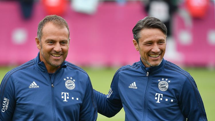 Niko Kovac (r.) und Hansi Flick in gemeinsamen Münchener Tagen. 