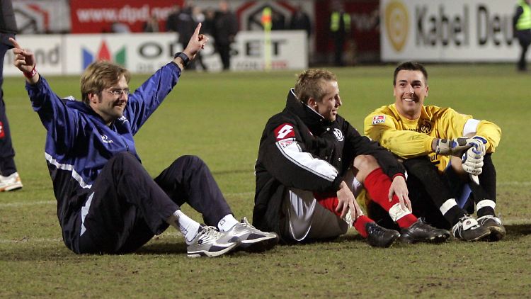 Wache mit Jürgen Klopp und Michael Thurk im Frühjahr 2005.
