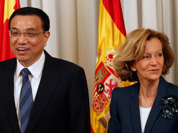 Der chinesische Vize-Premier Li und die spanische Wirtschafts- und Finanzministerin Elena Salgado.