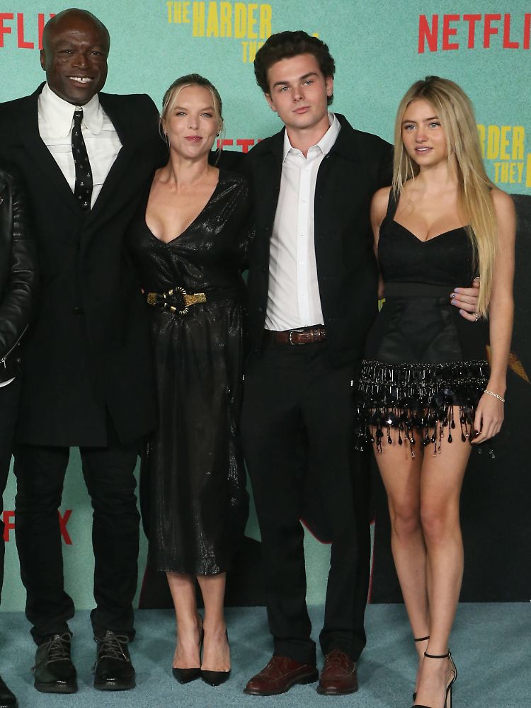 Fast so etwas wie ein Familienfoto: Seal, Laura Strayer, Aris Rechevski und Leni Klum (v.l.).