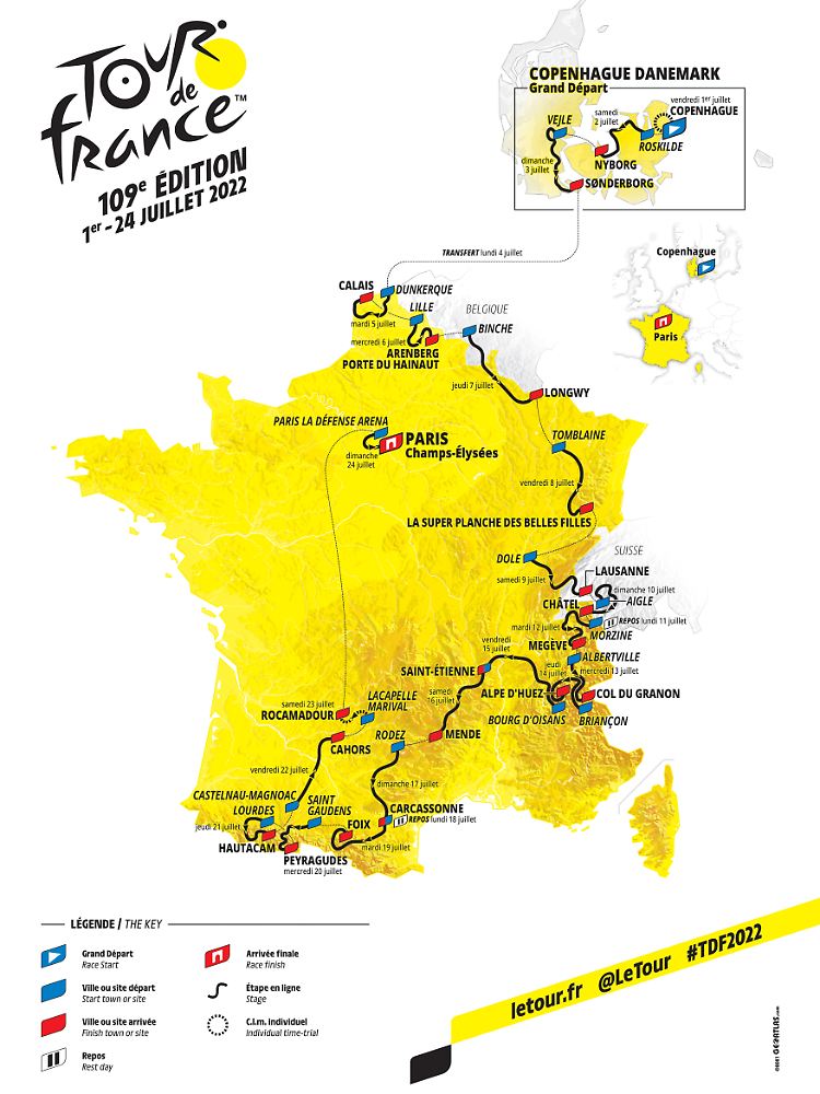 Der Plan für die Tour 2022.