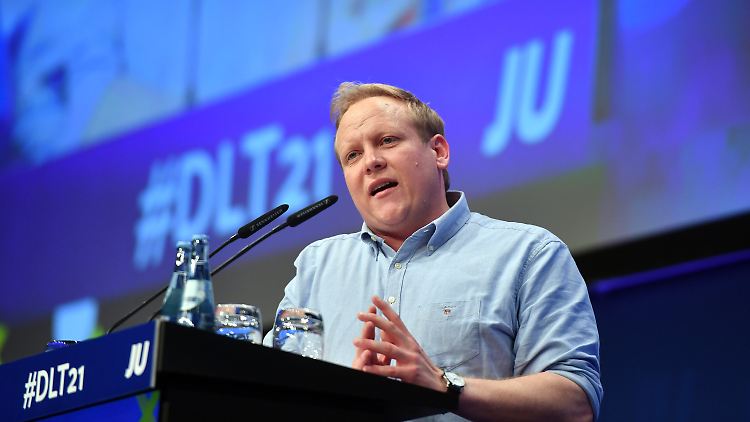 JU-Chef Tilman Kuban auf dem Deutschlandtag in Münster.