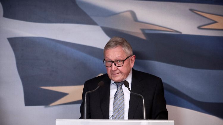 Klaus Regling im Mai bei einem Besuch in Athen: Die Griechenlandkrise war eine Ursache für die Gründung des ESM.