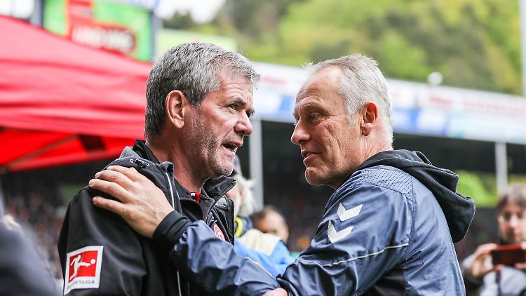 Christian Streich (r.) war bei Bayern München auf der Liste, Friedhelm Funkel (l.) eher nicht.