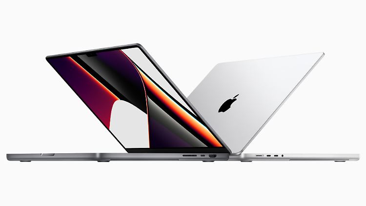 Das neue MacBook Pro kommt mit 14,2 oder 16,2 Zoll großem Display.