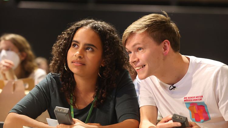 Die Bundessprecher der Jugendorganisation: Sarah-Lee Heinrich und Timon Dzienus.