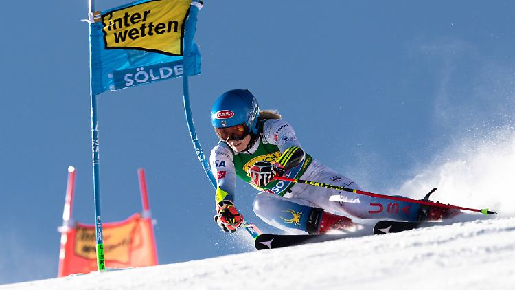 Immer wieder stark: Mikaela Shiffrin aus den USA siegt bei der ersten Ski-Alpin-Standortbestimmtung.