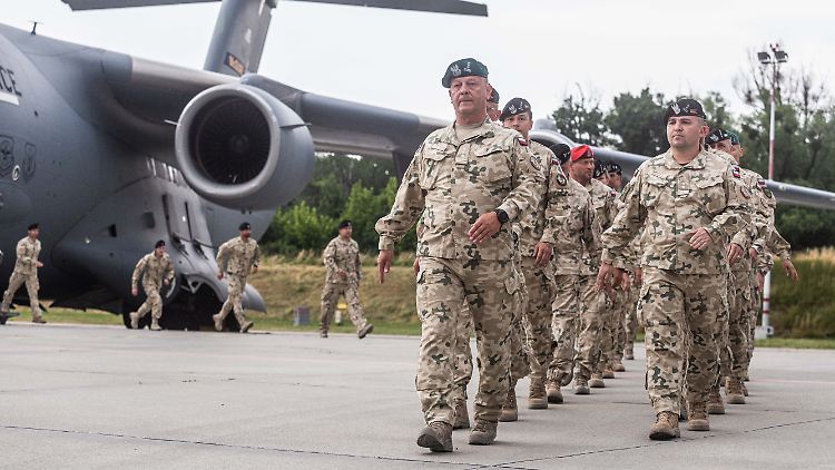 Polnische Soldaten im Juni bei ihrer Rückkehr aus Afghanistan.