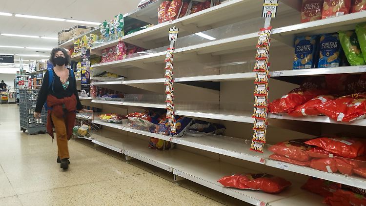 Leere Regale sind eine von vielen Auswirkungen des Brexits auf die britische Wirtschaft. 