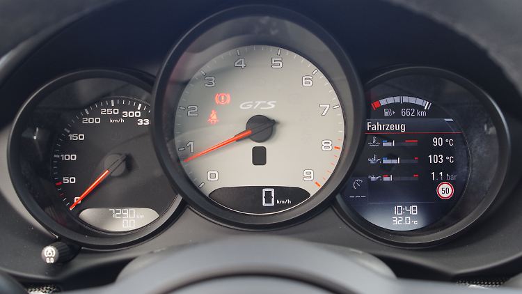 Die Rundinstrumente im Cayman GTS 4.0 unterscheiden sich kaum von denen im 924 Turbo.