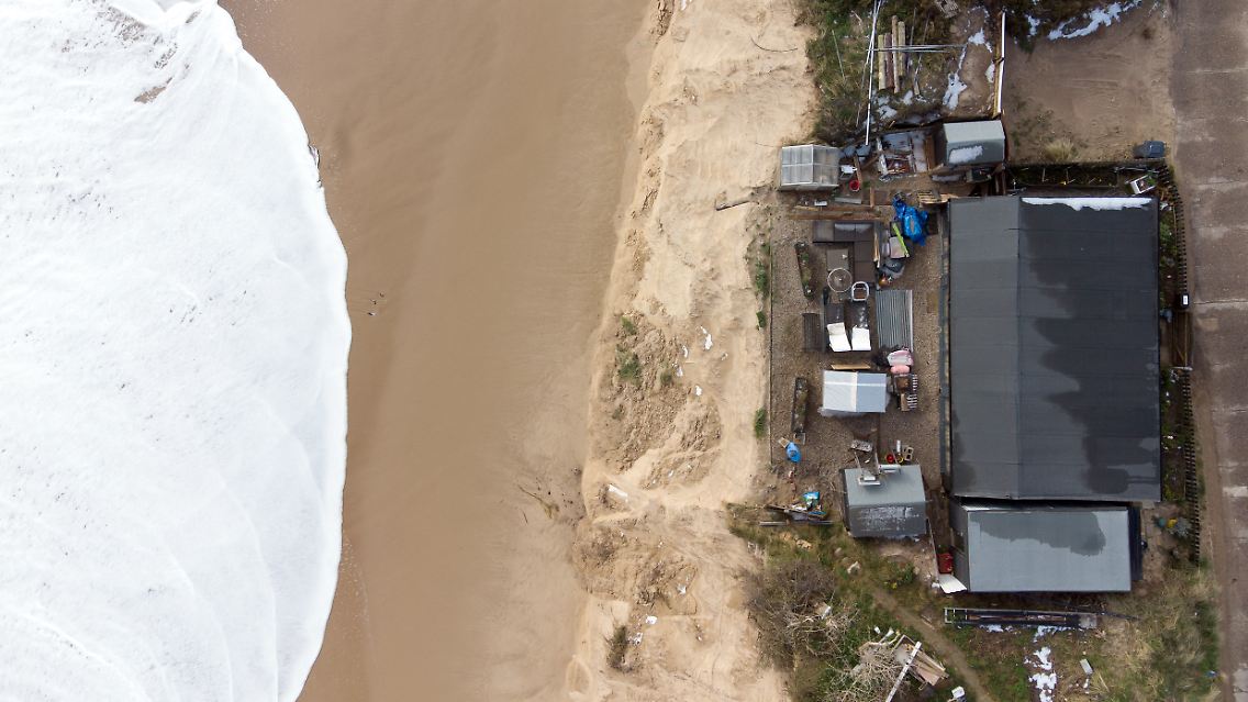 Auch in Hemsby, etwa 30 Kilometer südlich von Happisburgh, führen die Menschen ein Leben an der Abbruchkante.