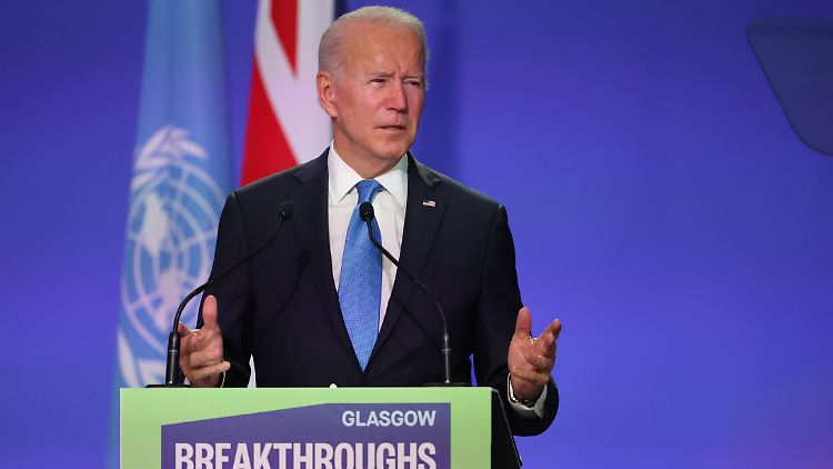 Anders als die Staatschefs Russlands und Chinas war US-Präsident Biden in Glasgow vor Ort.