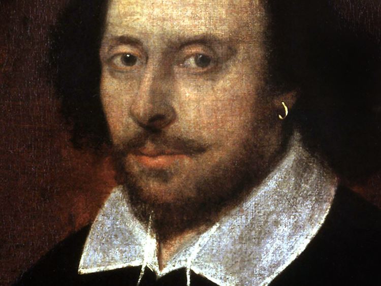 Shakespeare ("Chandos-Porträt", 1600 - 1610, National Portrait Gallery, London) und seine Zeitgenossen versanken jedes Jahr im Schnee.