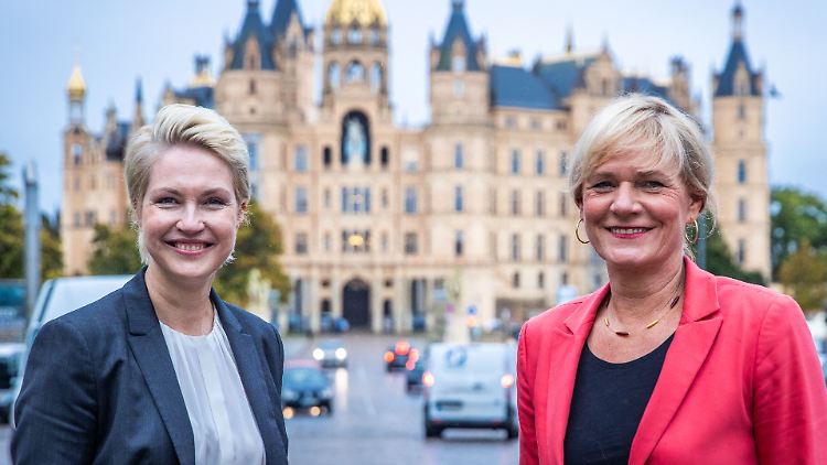 Schneller als geplant: Mecklenburg-Vorpommerns Ministerpräsidentin Schwesig und Linken-Chefin Oldenburg haben zu Ende verhandelt.