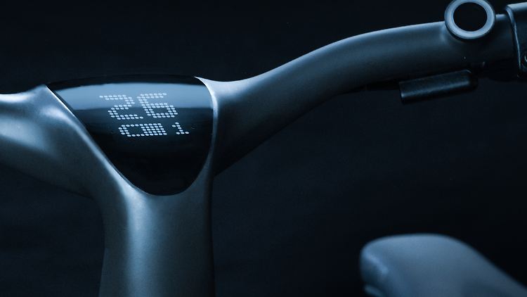 Das Dot-Matrix-Display ist im Lenker integriert und informiert nicht nur über Geschwindigkeit, Akkustand und Uhrzeit.