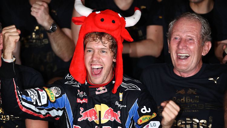 23 Jahre jung und verdammt glücklich: Sebastian Vettel.