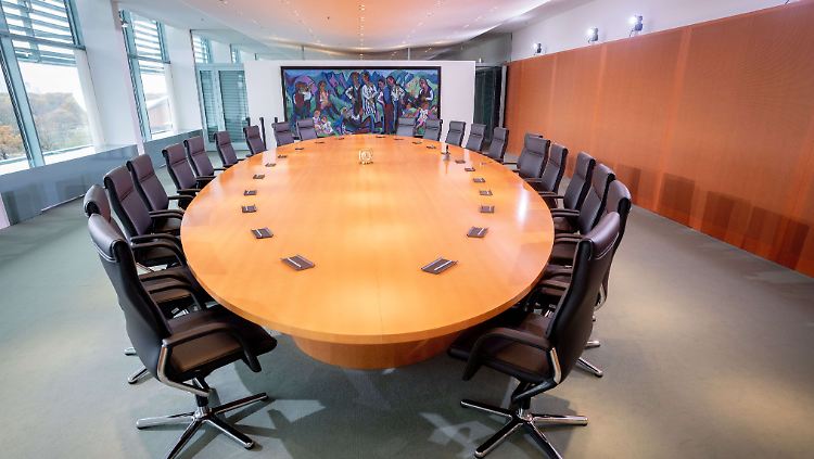 Hier wollen SPD, Grüne und FDP gemeinsam Platz nehmen - am Kabinettstisch im Kanzleramt.