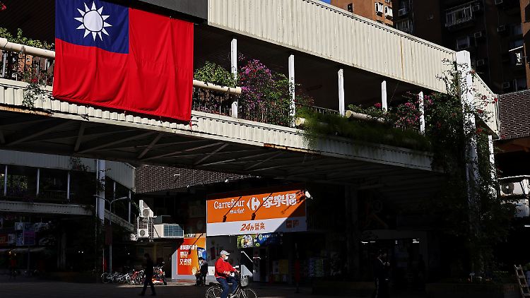 Die Flagge Taiwans will in China niemand sehen.