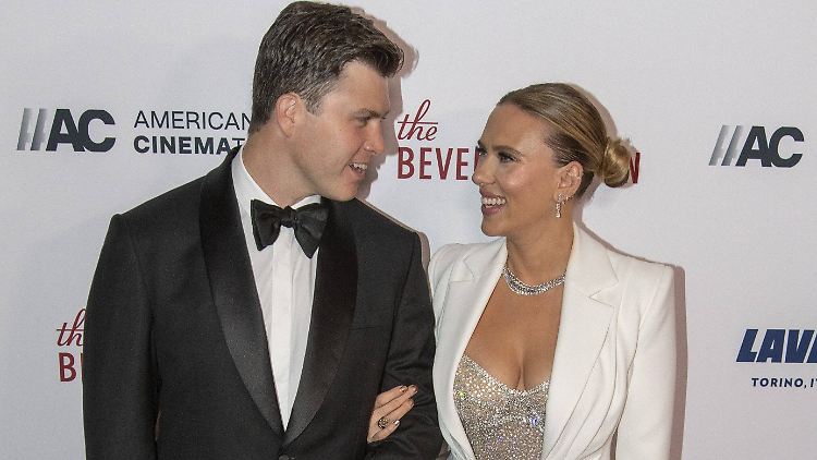 Machen einen glücklichen Eindruck: Scarlett Johansson und Colin Jost.
