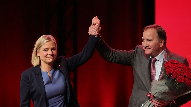 Erst die Partei, dann das Land: Andersson (l.) soll nach dem Parteivorsitz auch die Regierungsgeschäfte von Löfven übernehmen.