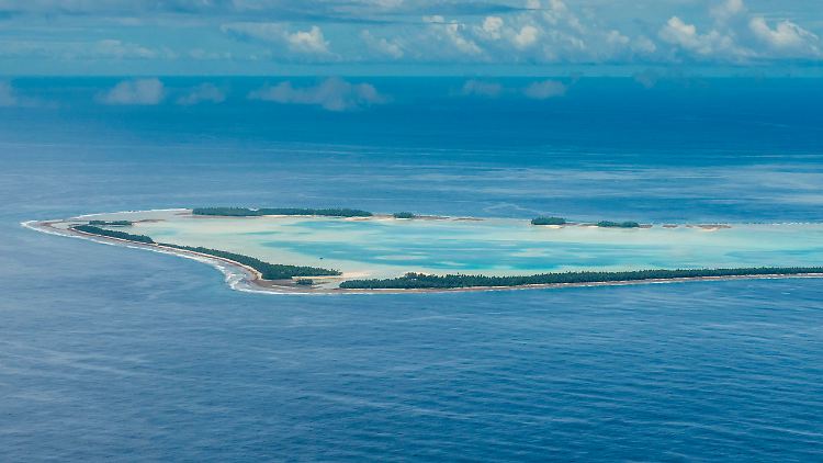 Die Atolle des Südpazifikstaats Tuvalu liegen an ihrem höchsten Punkt bloß fünf Meter über dem Meeresspiegel.