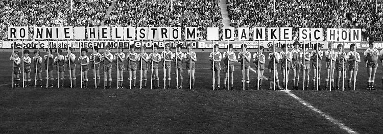 Im April 1984 veranstaltete Kaiserslautern ein Abschiedsspiel für Hellström.