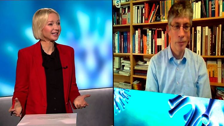 Der Epidemiologe Timo Ulrichs - hier im Gespräch mit ntv-Moderatorin Katrin Neumann - ist Professor für Medizin, Mikrobiologie und Katastrophenhilfe an der Akkon-Hochschule in Berlin.