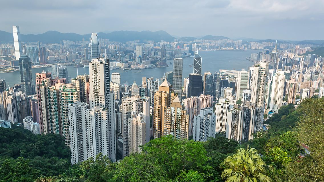 Blick auf Hongkong.