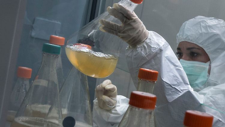 Eine Wissenschaftlerin arbeitet im Zentrum für Gentechnik und Biotechnologie (CIGB) in Kubas Hauptstadt Havanna an der Entwicklung von Abdala, einem Impfstoff gegen Covid-19.