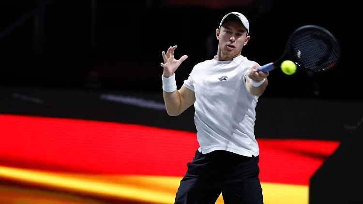Dominik Koepfer kassierte gegen Andrej Rublew im zweiten Satz die Höchststrafe.