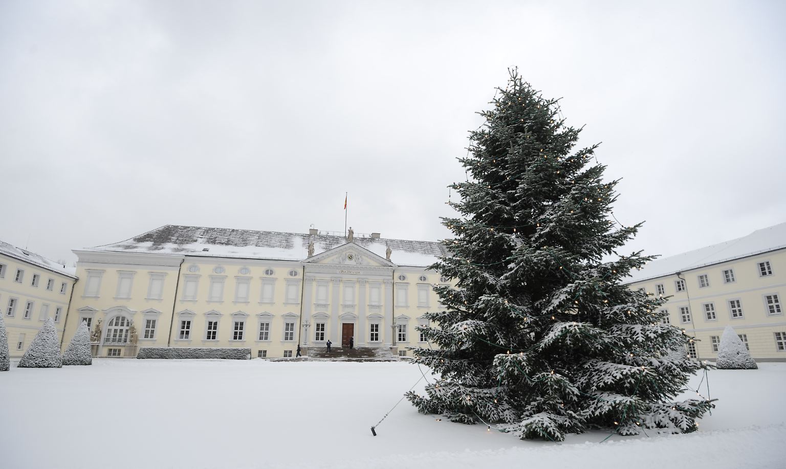 Hoher Besuch im winterlichen Berlin. 