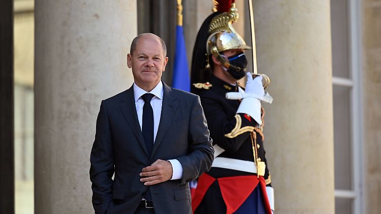Bei seinem letzten Besuch im Elysee Palast im September war Scholz noch Kanzlerkandidat. 
